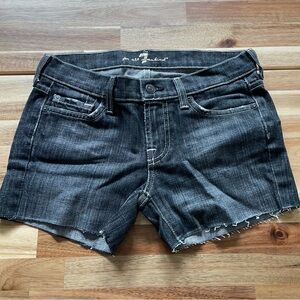 Women's Black Denim Shorts